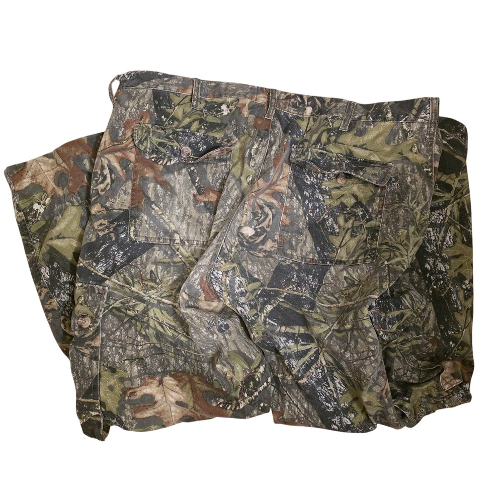 Mossy‎ Oak Obsession Camo Cargo Pants Mens XL 40-42 Green Brown Woodland Hunting - Picture 4 of 5